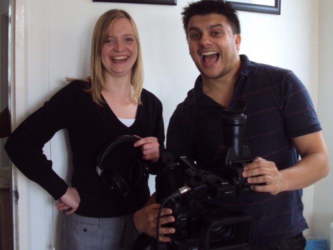 Luke and Sarah Filming